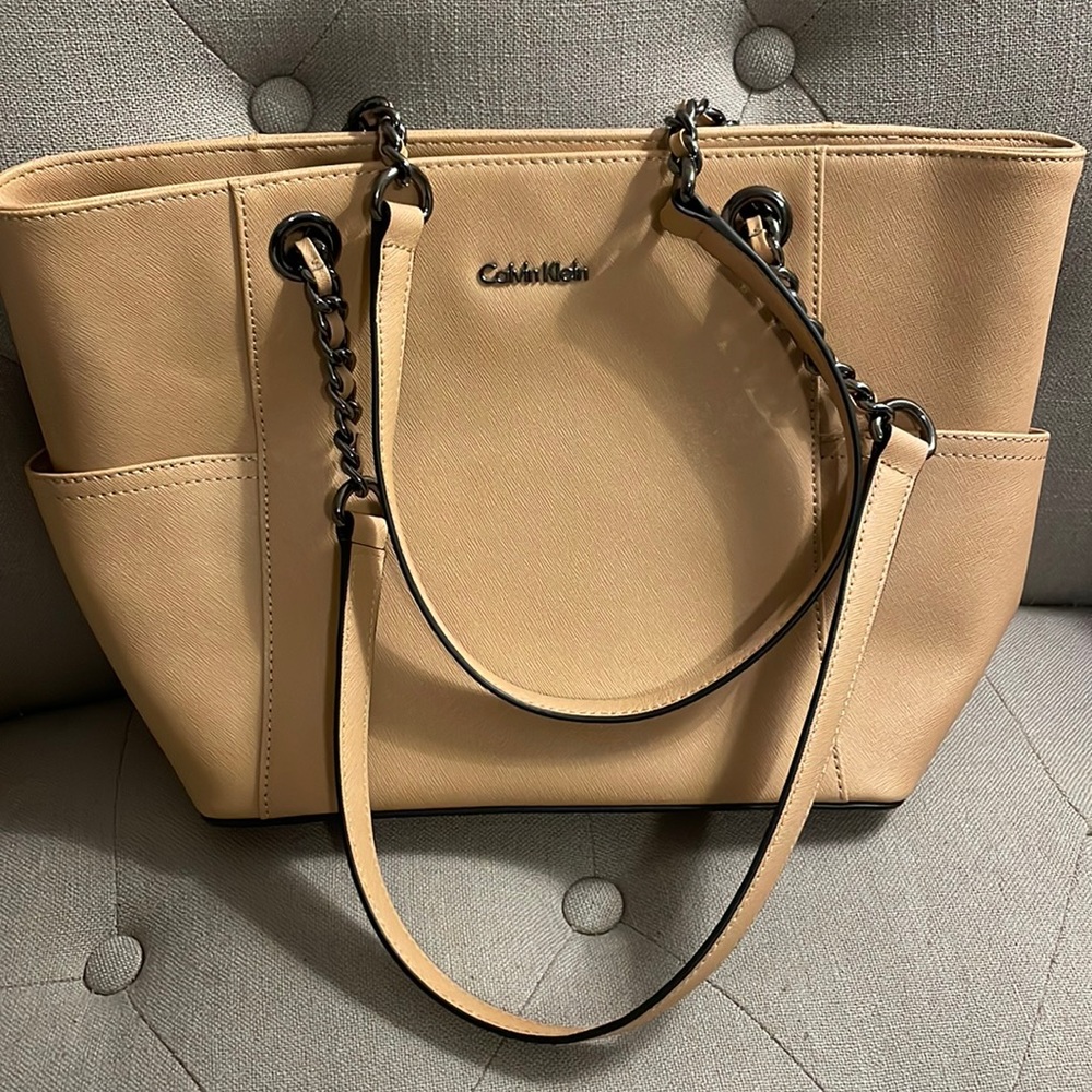 Nude Calvin Klein Medium Tote Purse